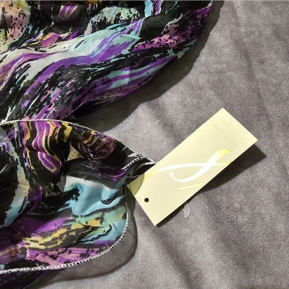 COLLECTION EIGHTEEN Water Floral Boa POLYESTER Scarf 15" x 78" - Picture 4 of 4